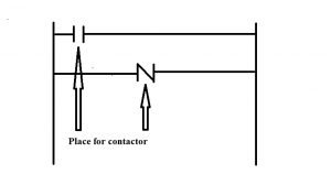 Basic components place in Ladder Diagram - contact